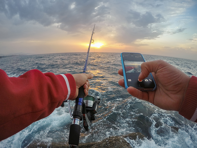 filming fishing with gopro