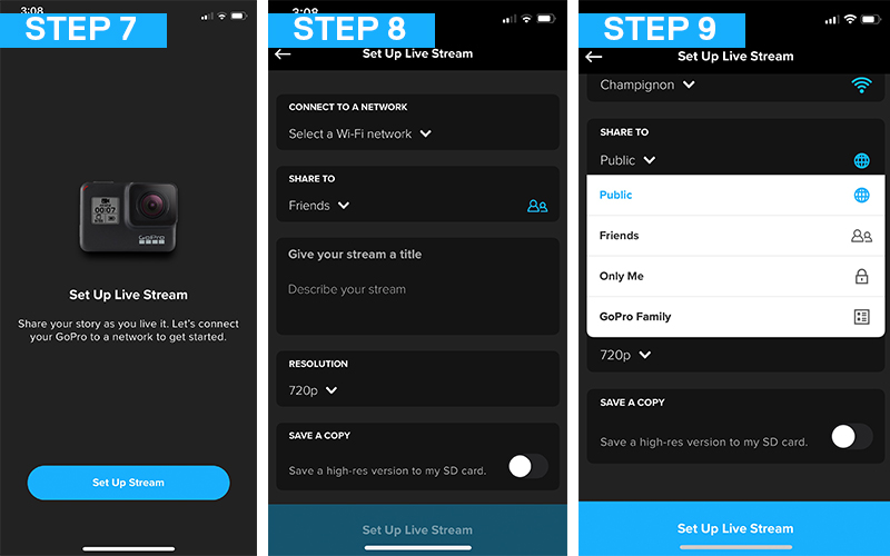 gopro hero 7 live