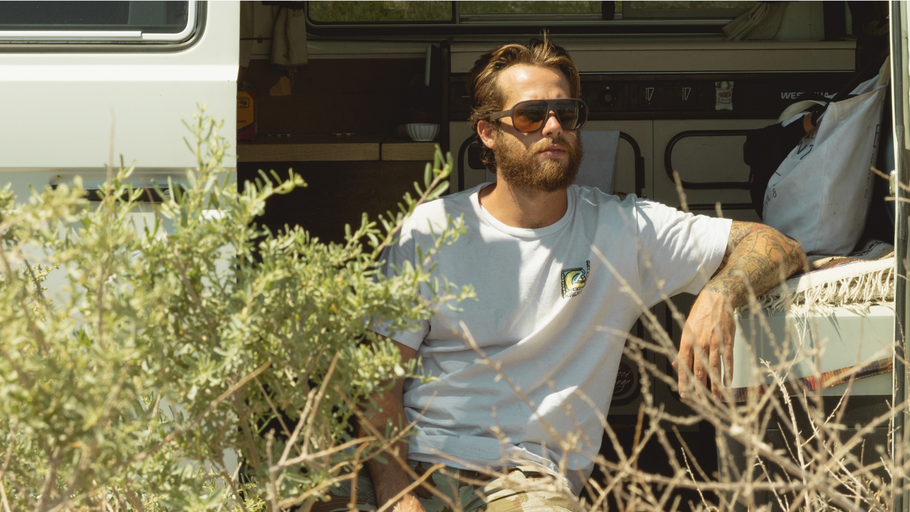 man wearing GoPro Magnum – Floating Polarized Sunglasses (Retro Style)