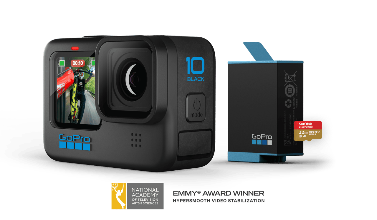 HERO10 Black 5.3K Video 23MP Action Camera & Bundle | GoPro