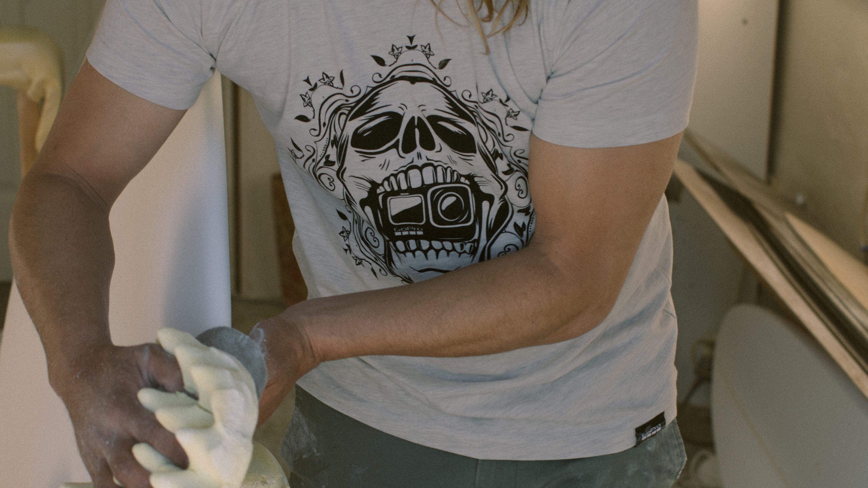 GoPro Still Rippin' Skull Graphic Tee closeup