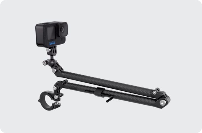 Support Pour Caméra D'action (GoPro) Sur Guidon De Vélo - En Aluminium, Montage Facile Sur Potence - Pour Filmer Tes Sorties