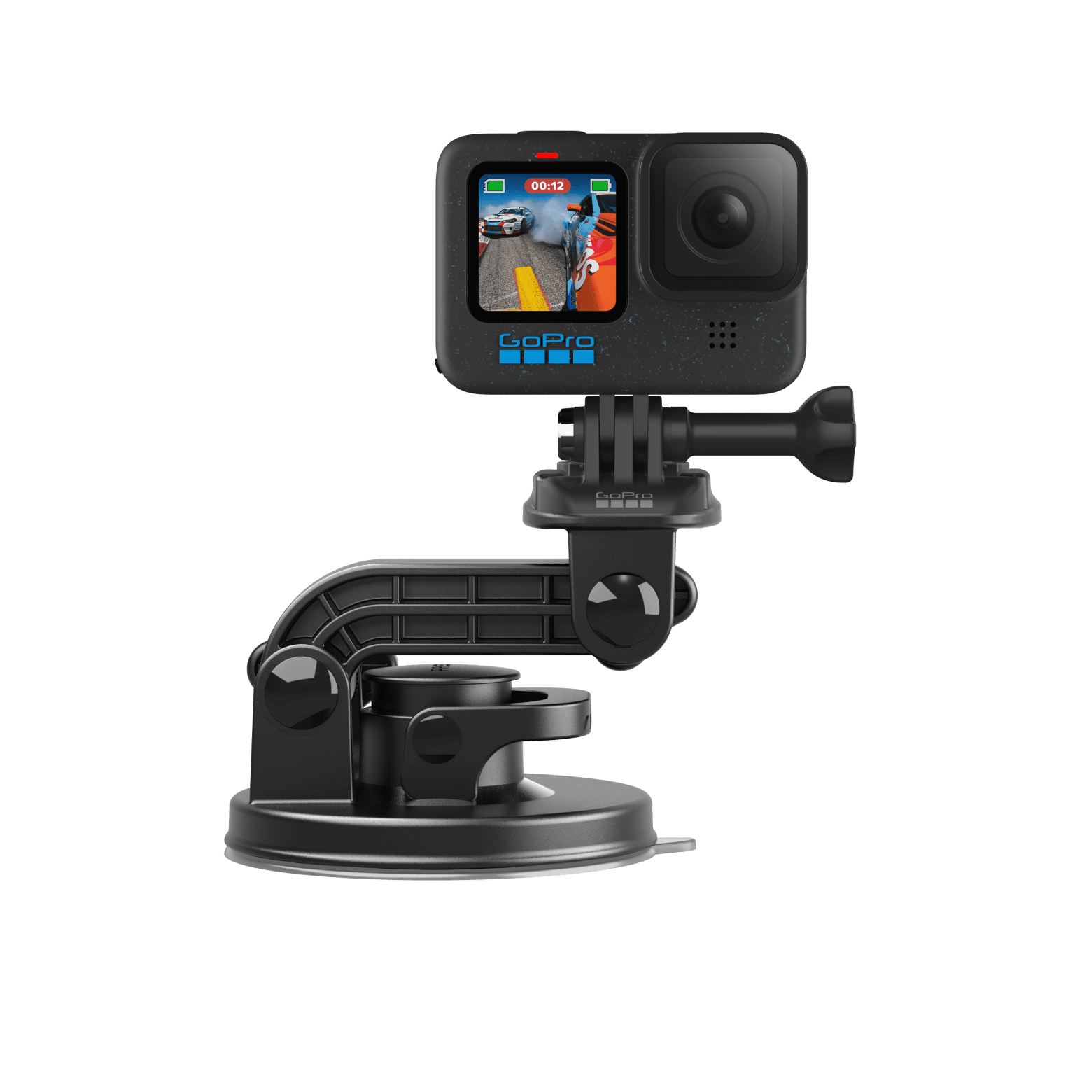 Maectech Supporto A Ventosa 4 Pollici Con Braccio Magico Per Telefono E Action Cam - Alluminio, Pompe A Vuoto, Doppia Sfera 360° - Per Auto, Moto, GoPro, Insta360