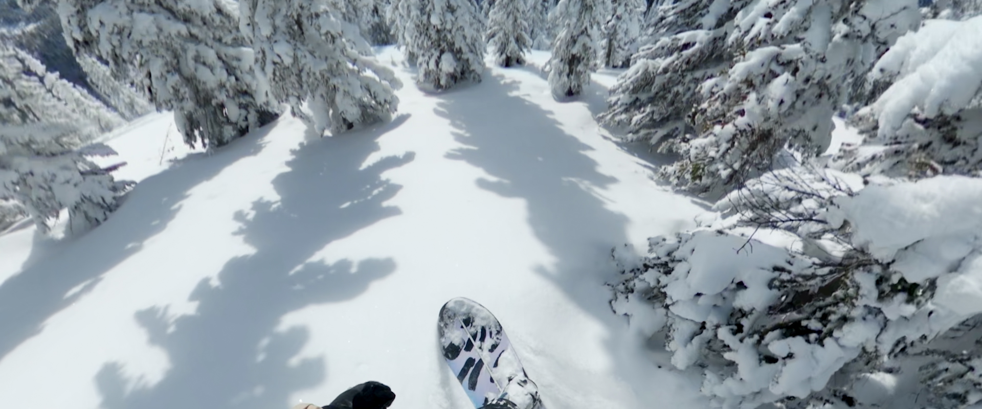 wide pov skiing