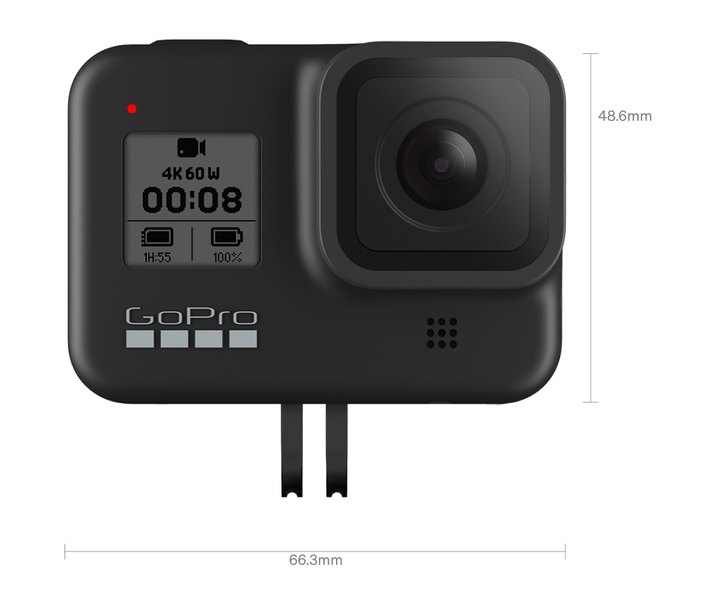 Parte delantera de la HERO8 Black