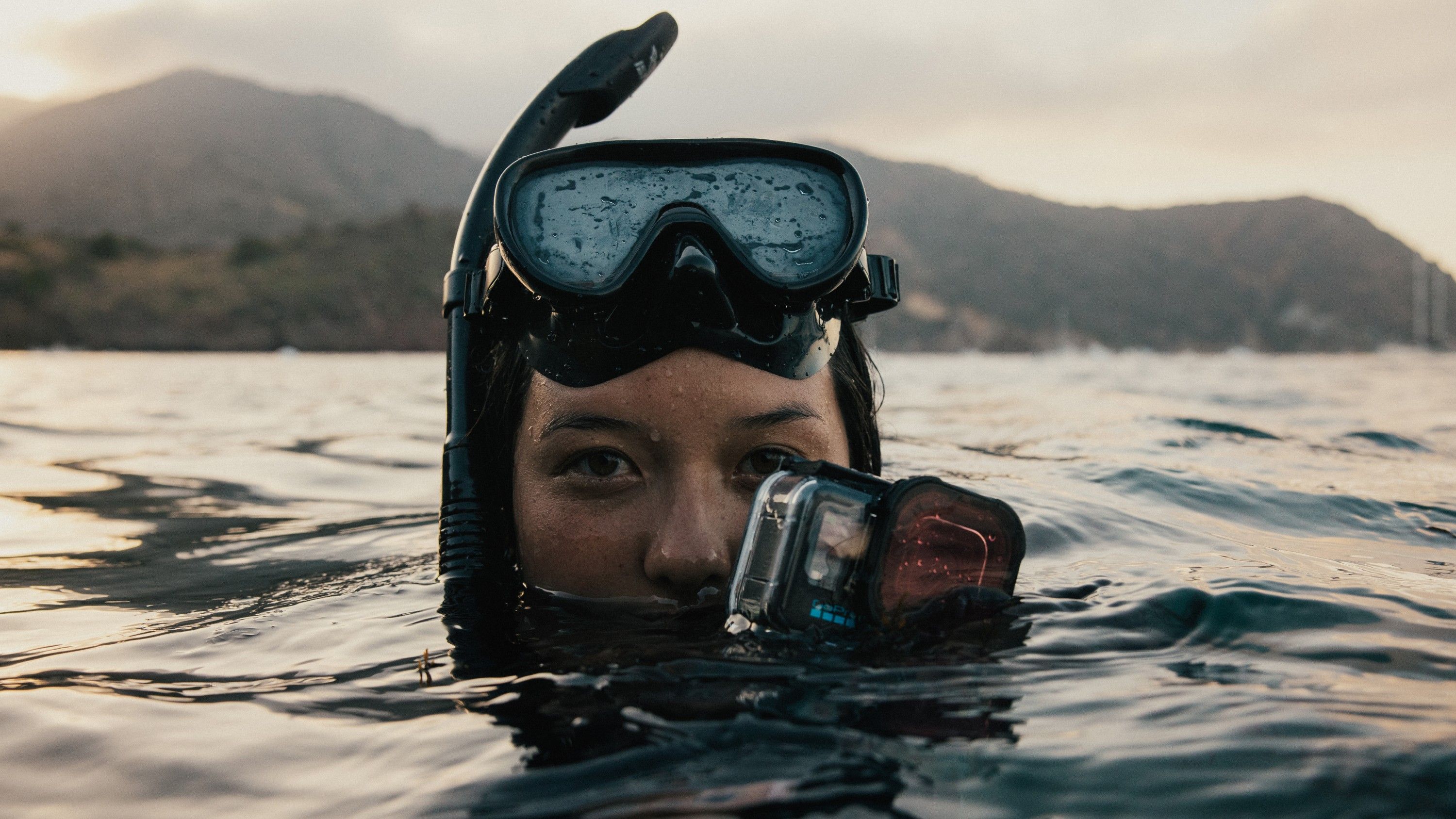GoPro Camera Protective Housing + Waterproof Case on camera with diver