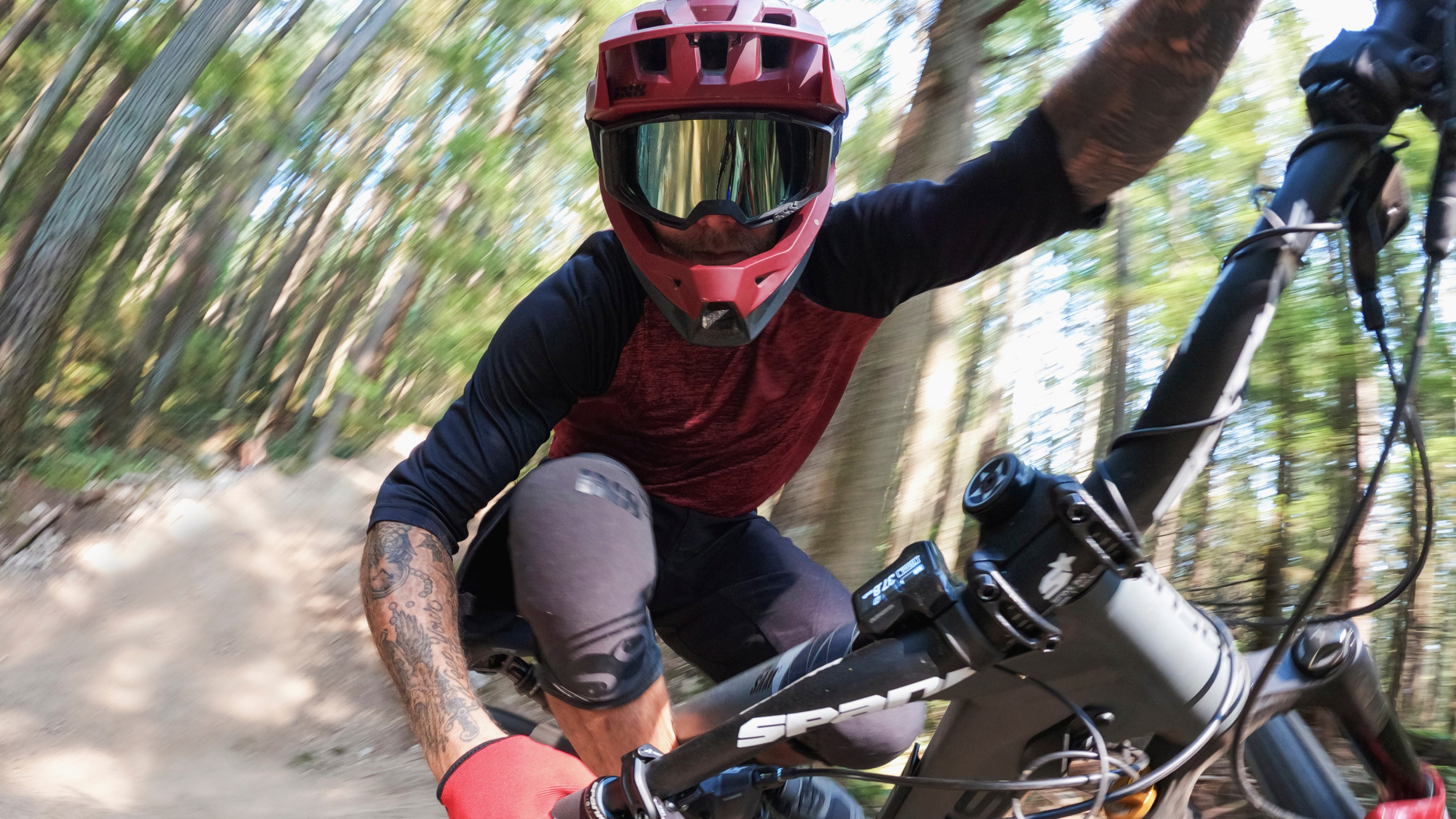 biker riding with GoPro Rollcage Protective Sleeve & Camera Lens Replacement