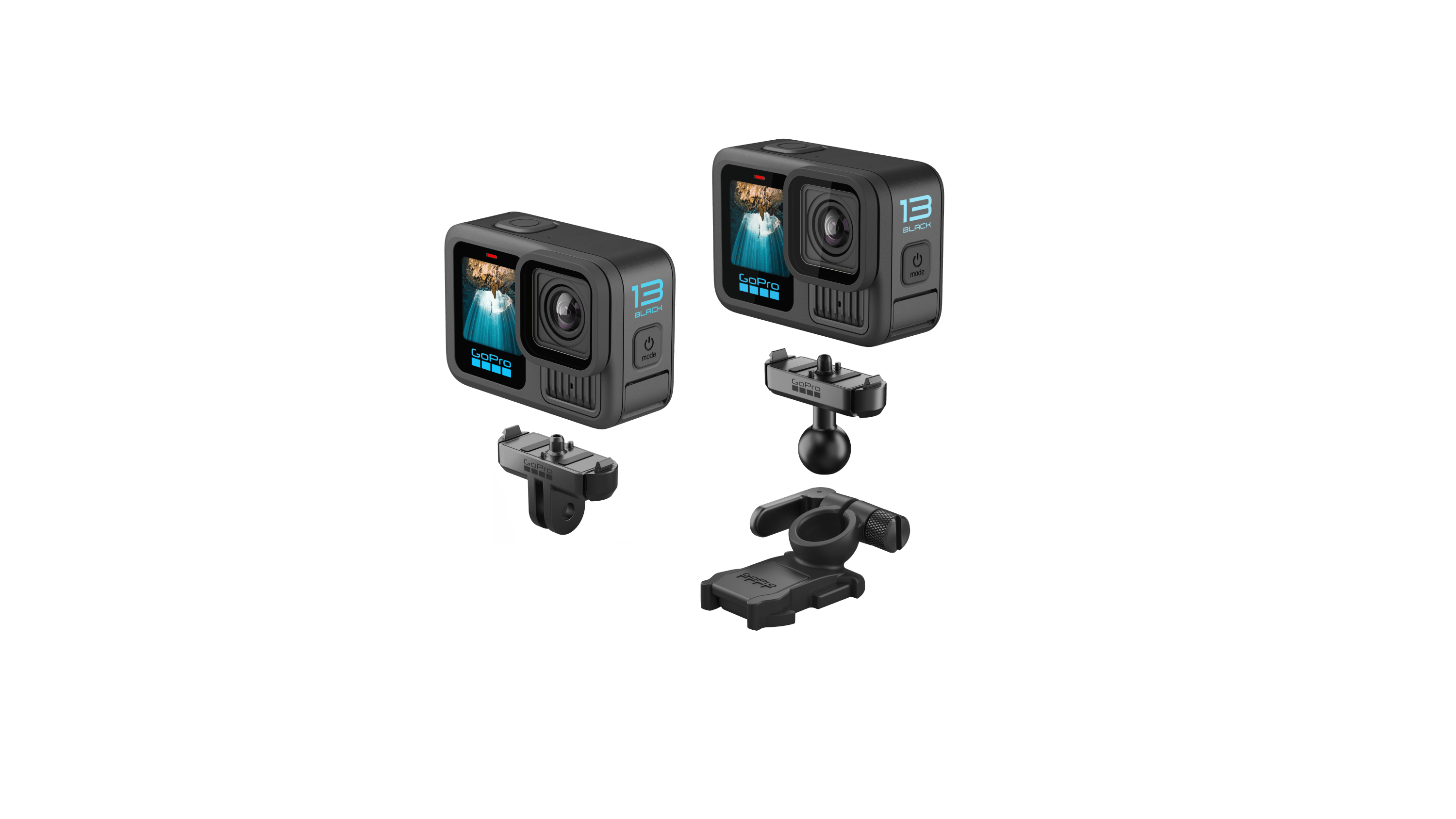 Supporto Magnetico GoPro Con Giunto Sferico - Ufficiale Per HERO13 Black | Aggancio Rapido Senza Viti