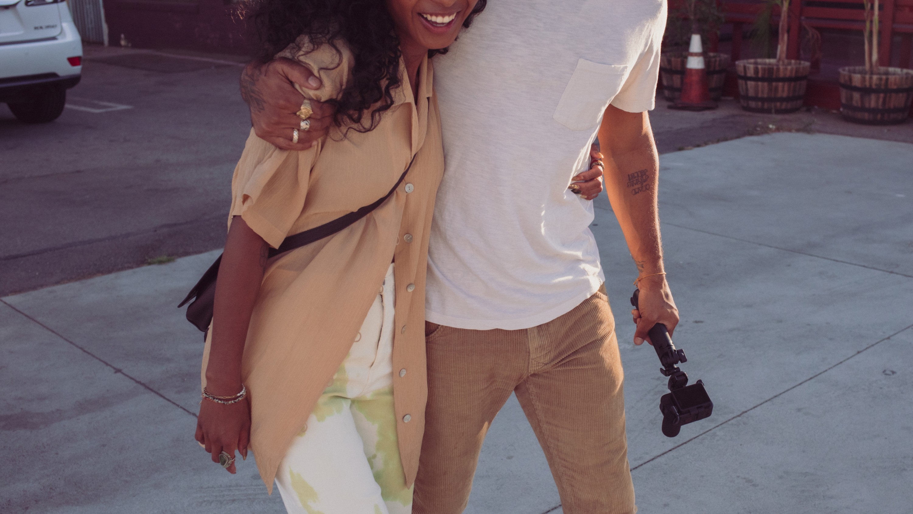 man carrying GoPro Media Mod Mic with HERO11 Black camera