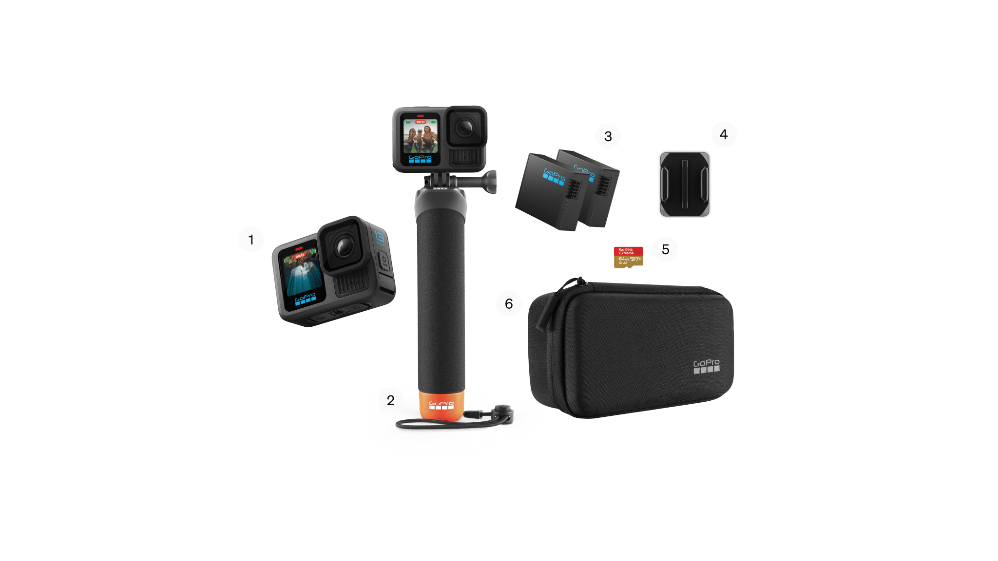 GoPro HERO 13 BLACK + アクセサリーセット Amazon | GoPro HERO13 Black アクセサリーセット ウェアラブル